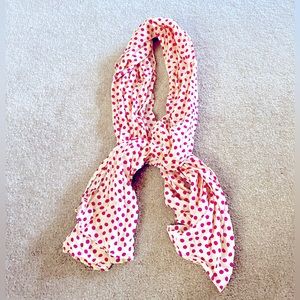 Pink Polka-dotted Scarf